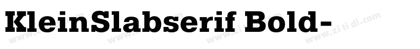KleinSlabserif Bold字体转换